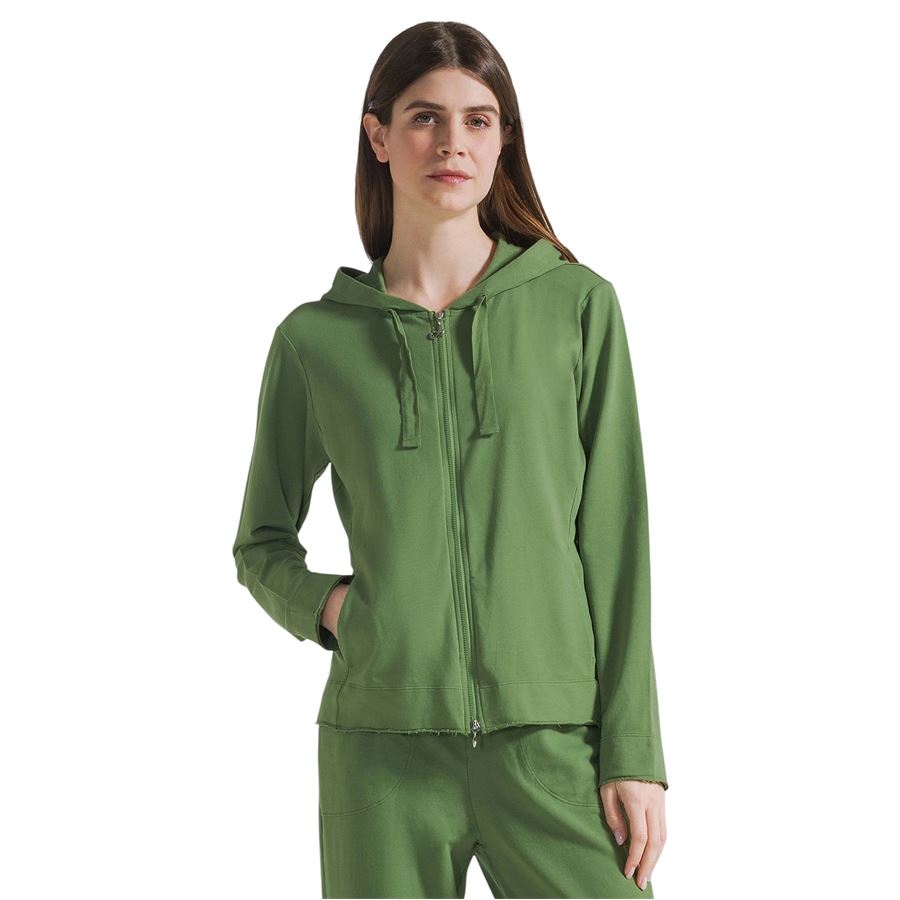 Felpa core leggera con zip e cappuccio da donna Deha | A0055237620